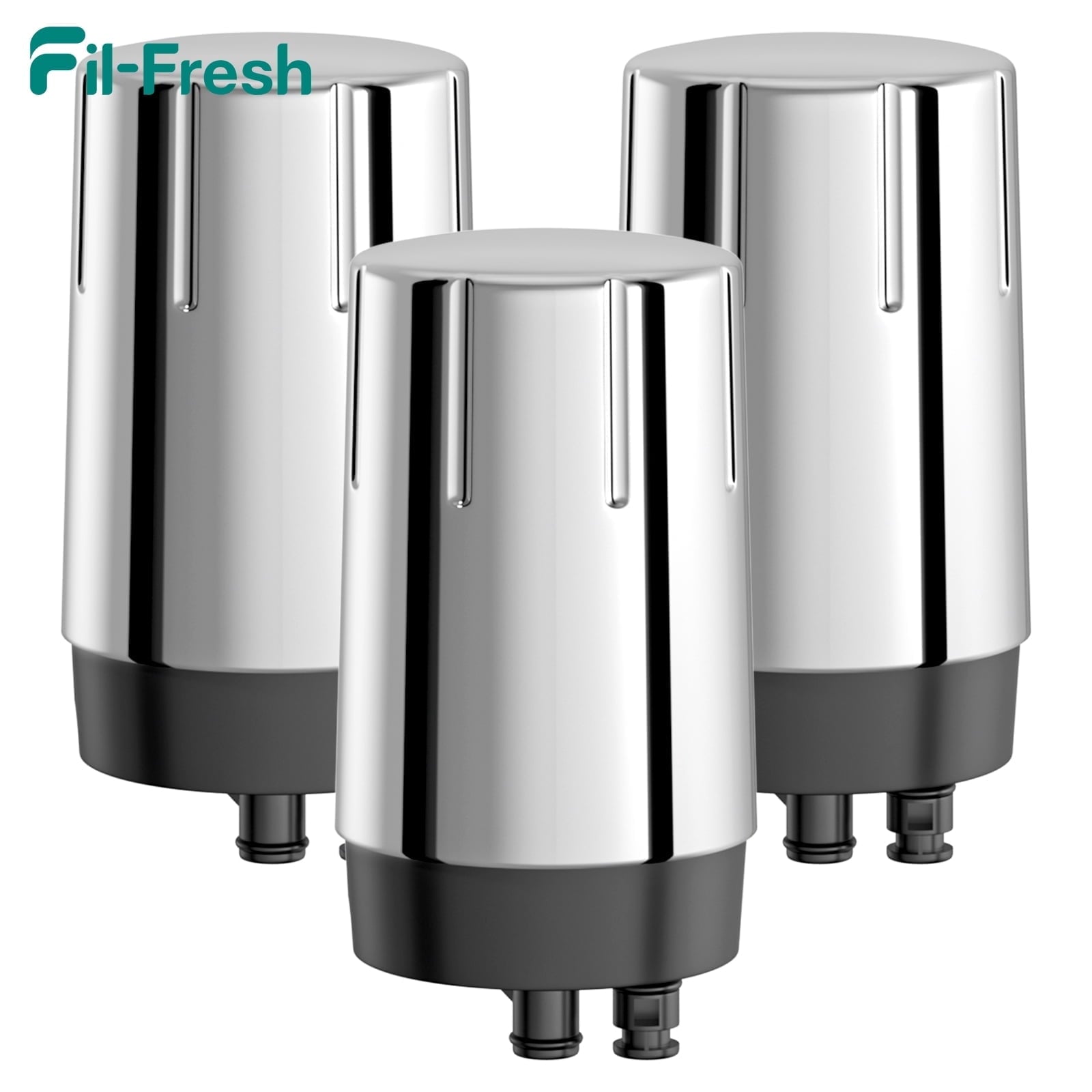 Fil-Fresh 3-Pack Faucet Water Filter - Replacement for Brita Faucet Brita Faucet Water Filter, FR-200, FF-100, Brita 36311 On Tap Faucet Filter System, BPA-Free, 4-Month/100 Gallon, Chrome Finish