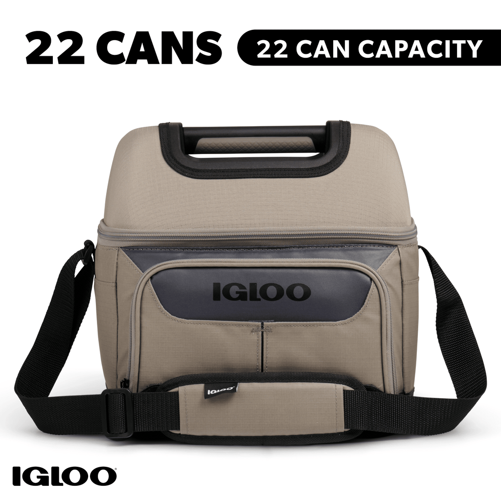 Igloo 22 Can Capacity Trek Gripper Soft Sided Cooler - Sandstone Tan