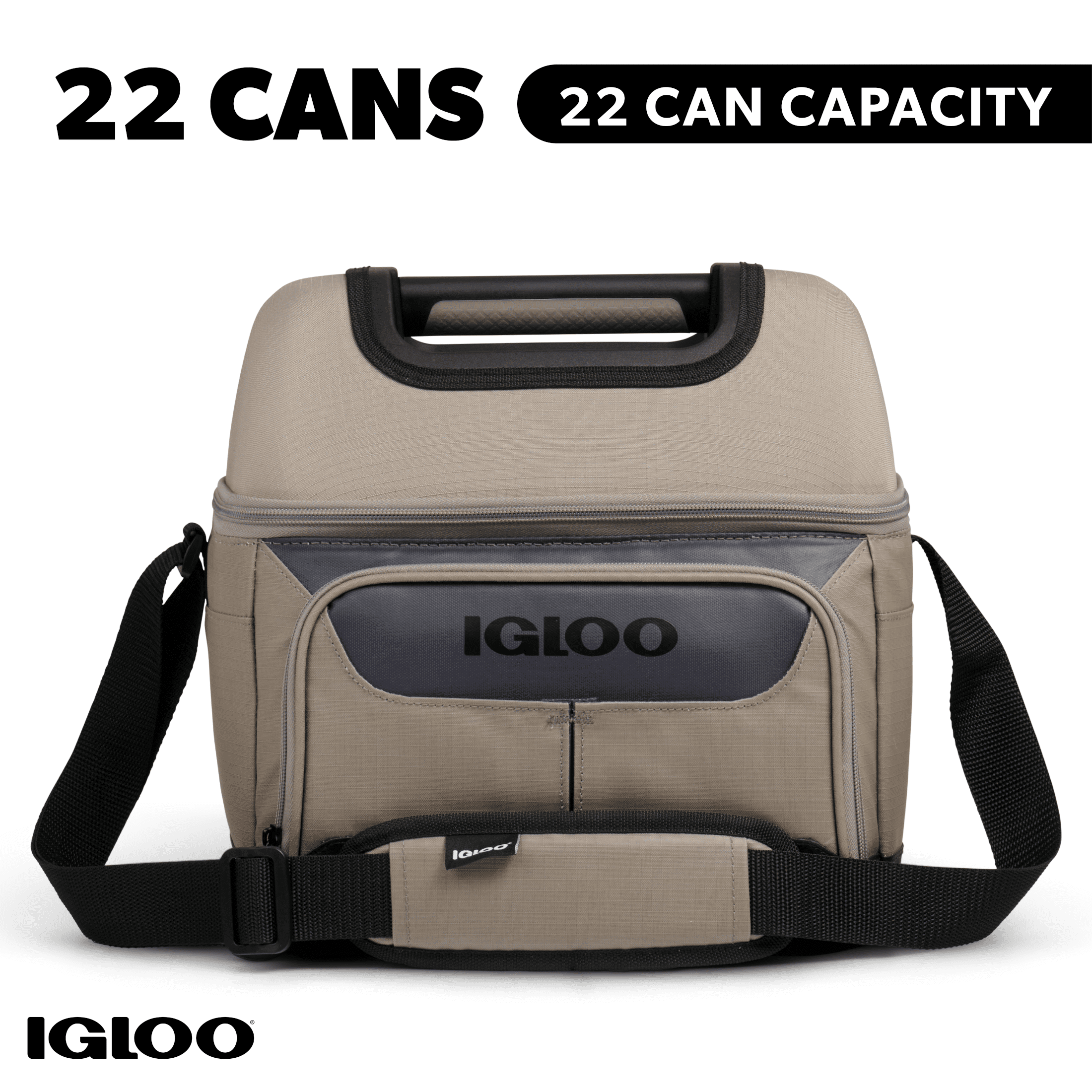 Igloo 22 Can Capacity Trek Gripper Soft Sided Cooler - Sandstone Tan