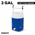 Igloo 2 Gallon Sports Plastic Beverage Jug with Hooks - Blue