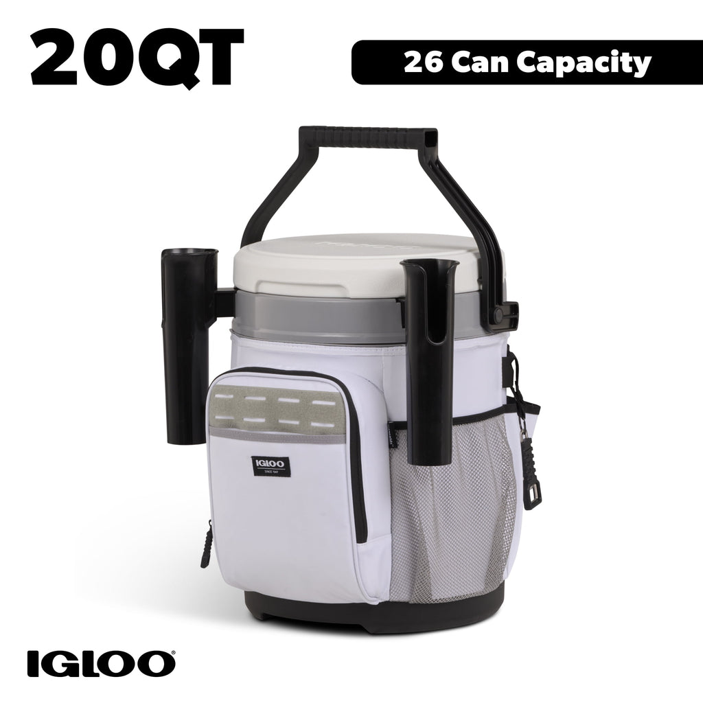 Igloo 20 QT Marine Cooler Bucket and Seat - White
