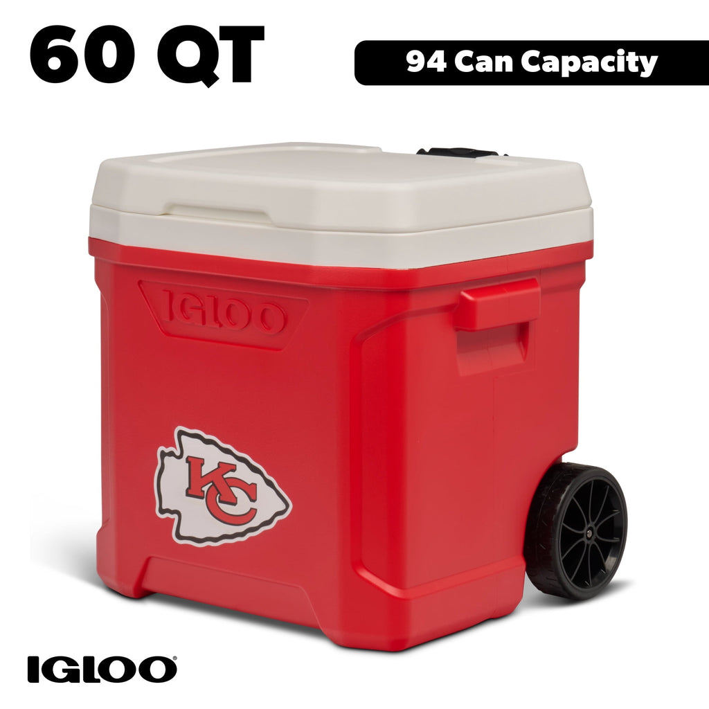 Igloo 60 QT Profile II NFL Rolling Cooler - Kansas City Chiefs, Red