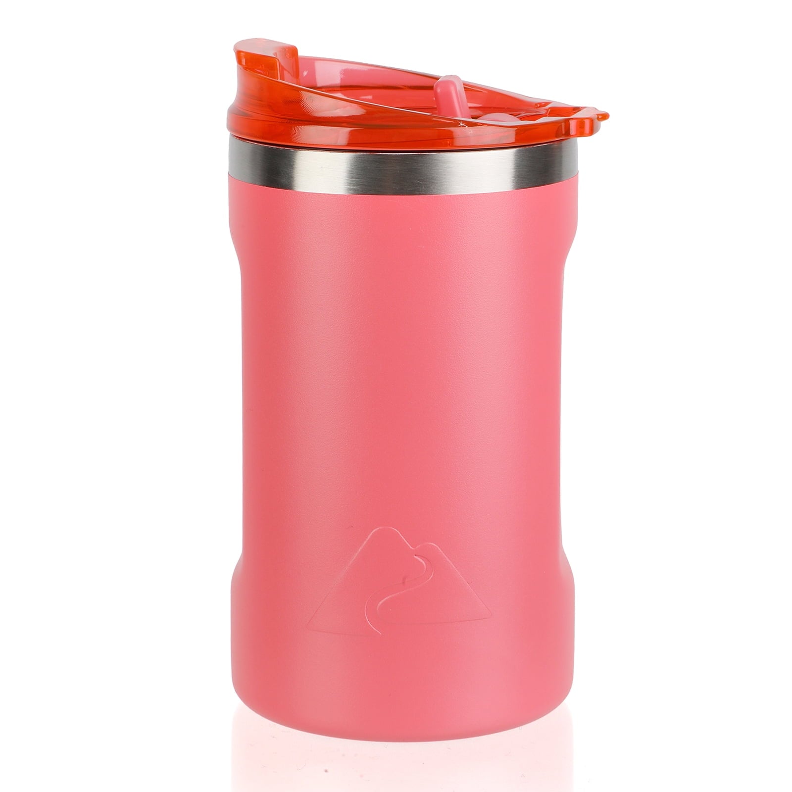 Ozark Trail 16oz Ceramic Lined Stainless Steel Can Tumbler with 2-in-1 Lid - Coral