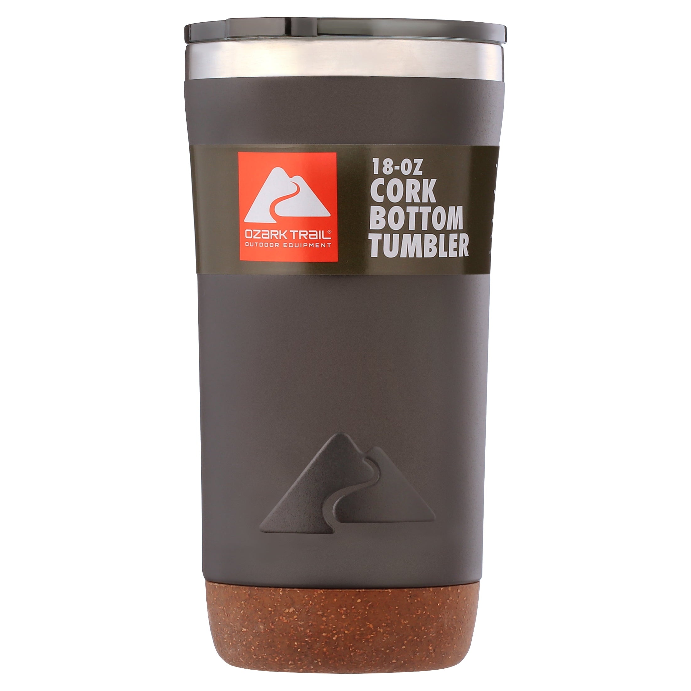 Ozark Trail 18 oz Stainless Steel Insulated Tumbler with Cork Bottom - Black