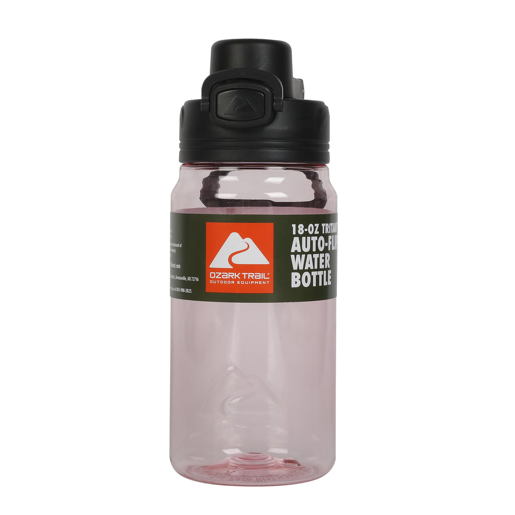 Ozark Trail 18 oz Tritan Plastic Flip-Top Lid Water Bottle - Pink