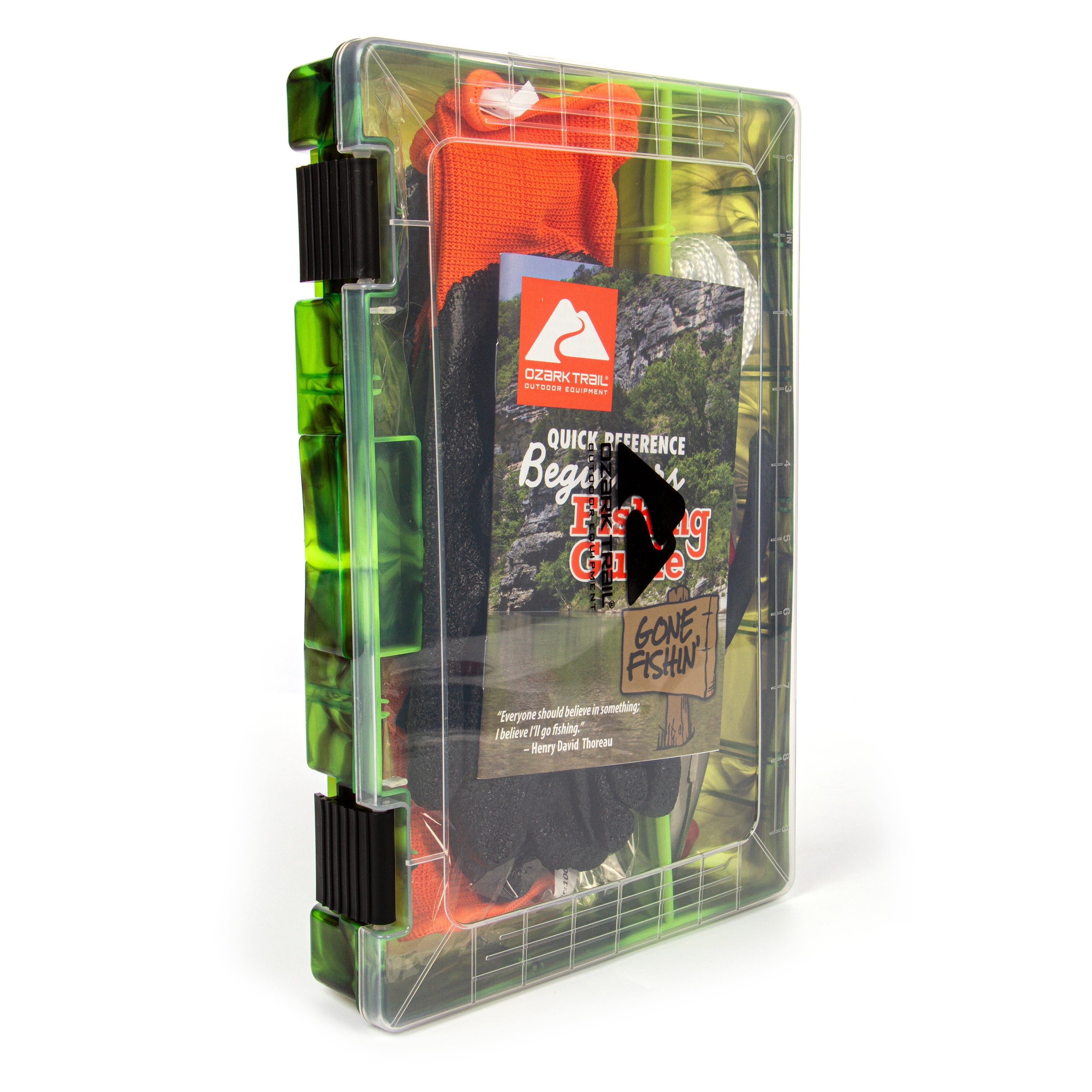 Ozark Trail Fishing Accessory Kit with Pliers - Gloves, Stringer & Utility Tray