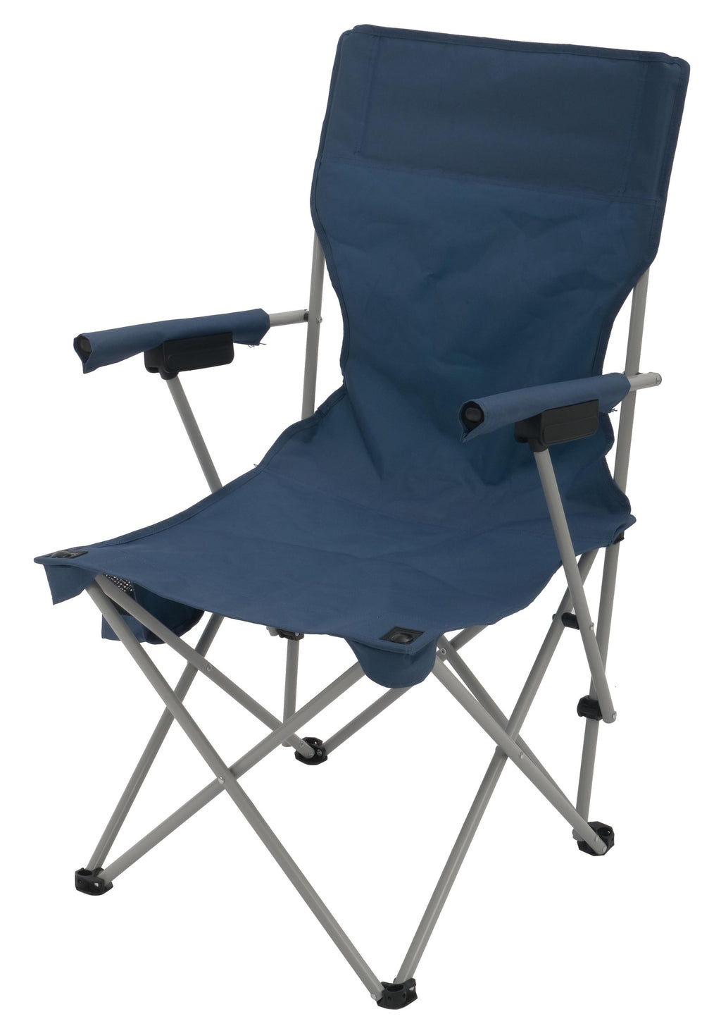 Ozark Trail Hard Arm Camping Chair with Durable Polyester Seat and Steel Frame - Portable with Cup Holder