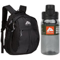 Ozark Trail Hiker Backpack 25 Liter - Black, Polyester, Adult, Teen + Ozark Trail 18 oz Tritan Flip-Top Water Bottle, Gray