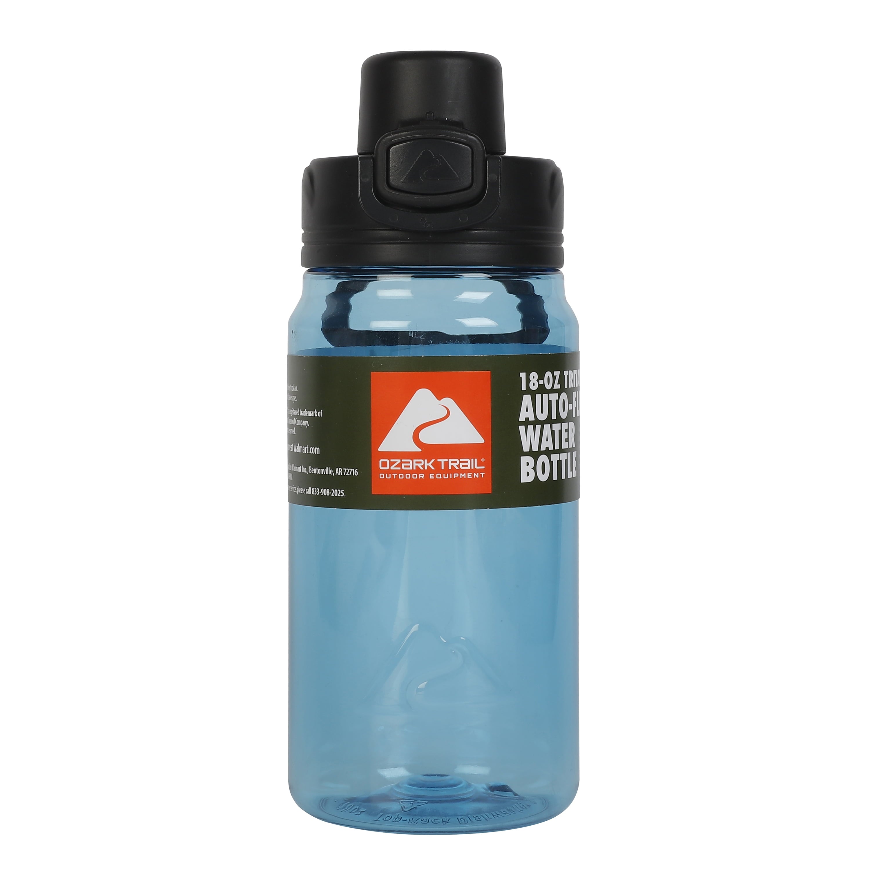 Ozark Trail 18 oz Tritan Plastic Flip-Top Lid Water Bottle - Blue