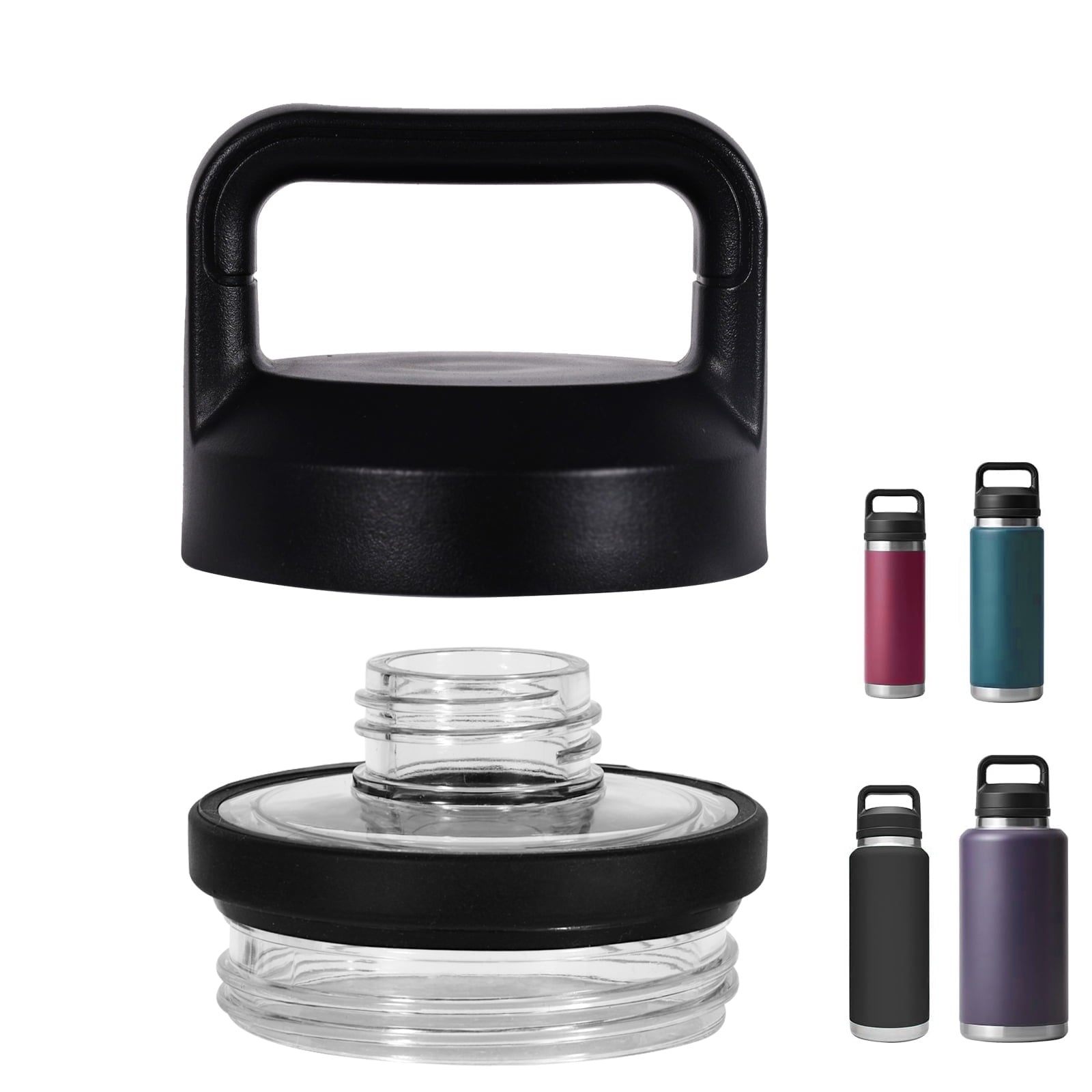 Screw Top Lid Replacement for YETI Rambler Bottle 18/26/36/46/64oz，Compatible with YETI Chug Cap Replacement Lids，Leak-Proof - Durable & Dishwasher-Safe，1 Pack (1)