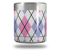 Skin Decal Wrap for Yeti Rambler Lowball - Argyle Pink and Blue by WraptorSkinz