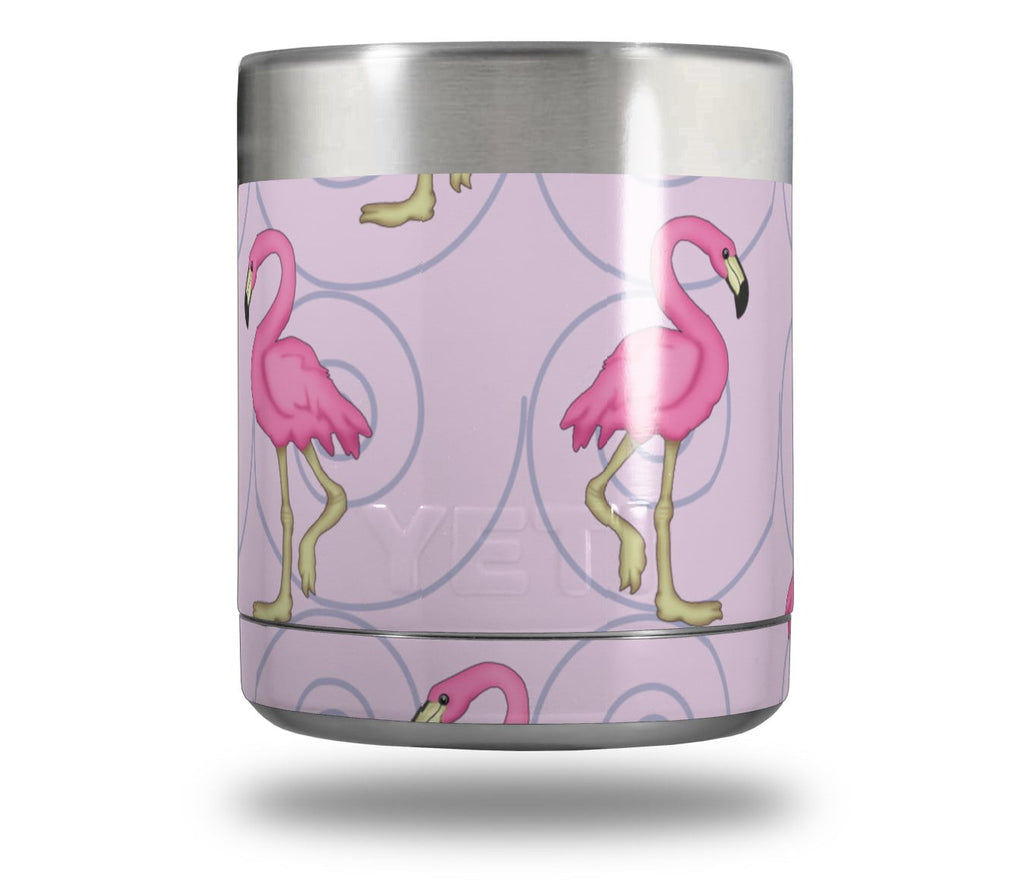 Skin Decal Wrap for Yeti Rambler Lowball - Flamingos on Pink by WraptorSkinz