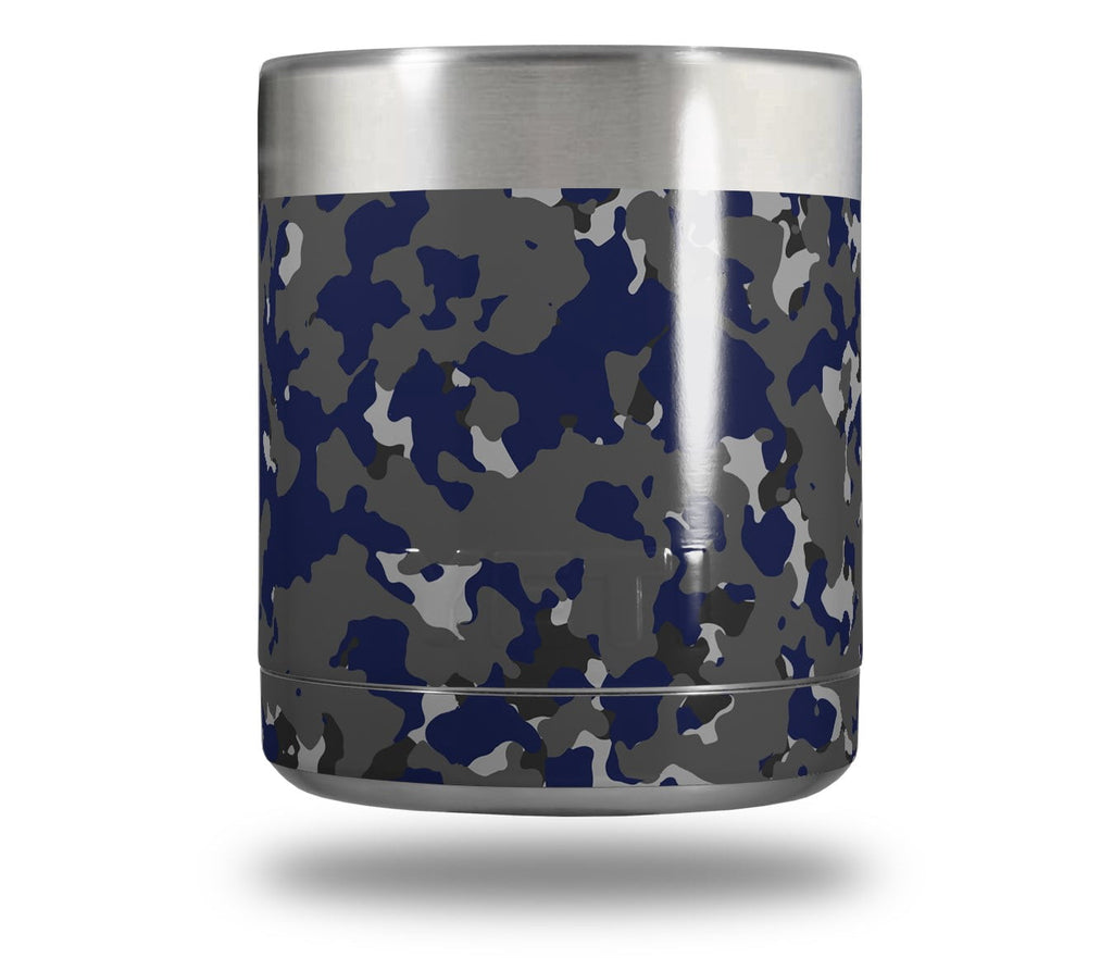 Skin Decal Wrap for Yeti Rambler Lowball - WraptorCamo Old School Camouflage Camo Blue Navy by WraptorSkinz