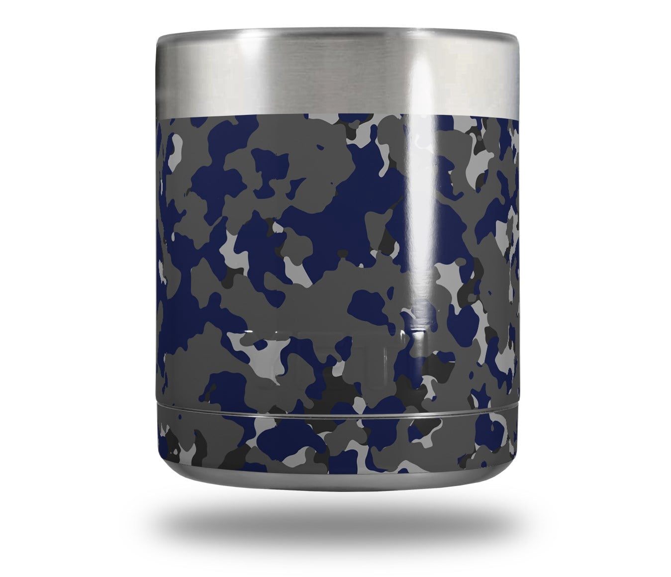 Skin Decal Wrap for Yeti Rambler Lowball - WraptorCamo Old School Camouflage Camo Blue Navy by WraptorSkinz