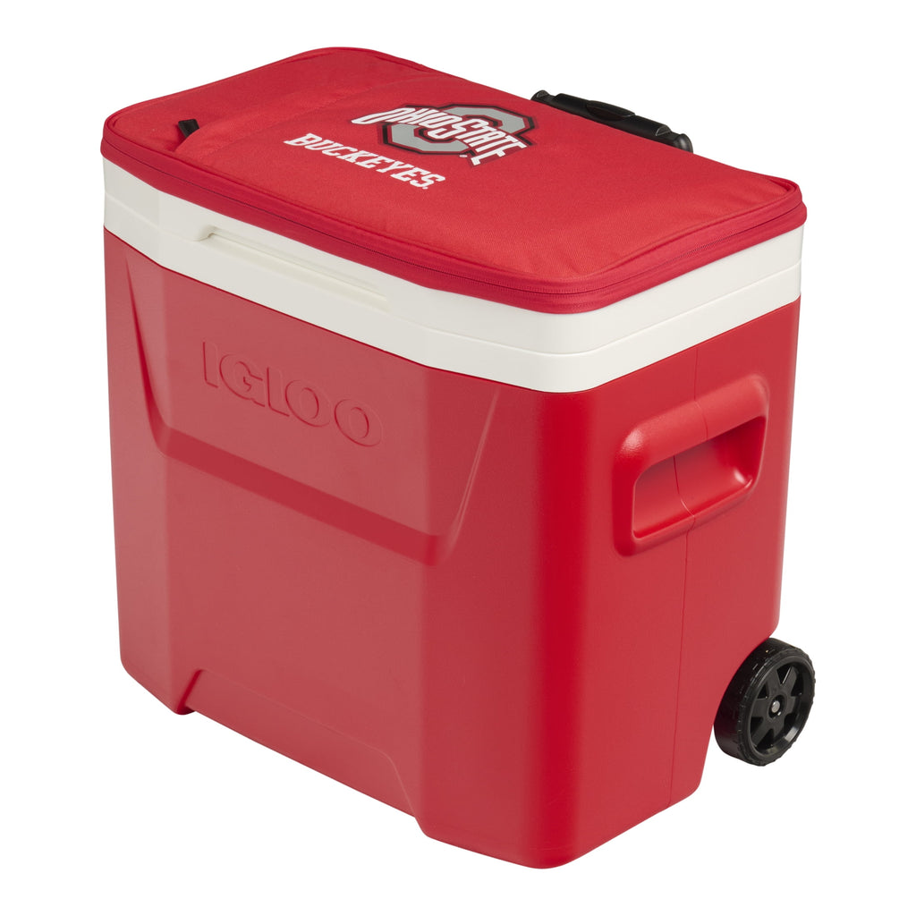 The University of Ohio State Buckeyes 28 QT Laguna Soft Top Wheeled Cooler by Igloo - Red