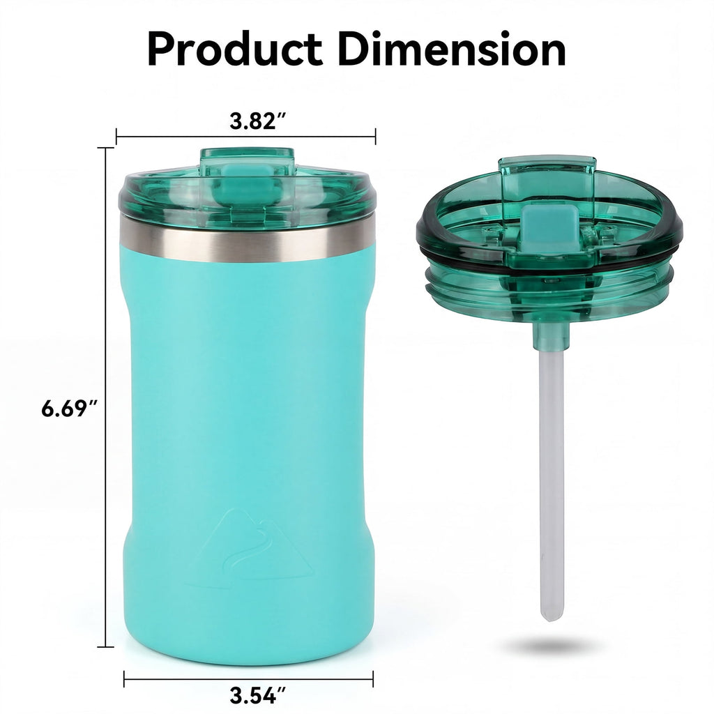 Ozark Trail 16oz Ceramic Lined Stainless Steel Can Tumbler with 2-in-1 Lid - Teal