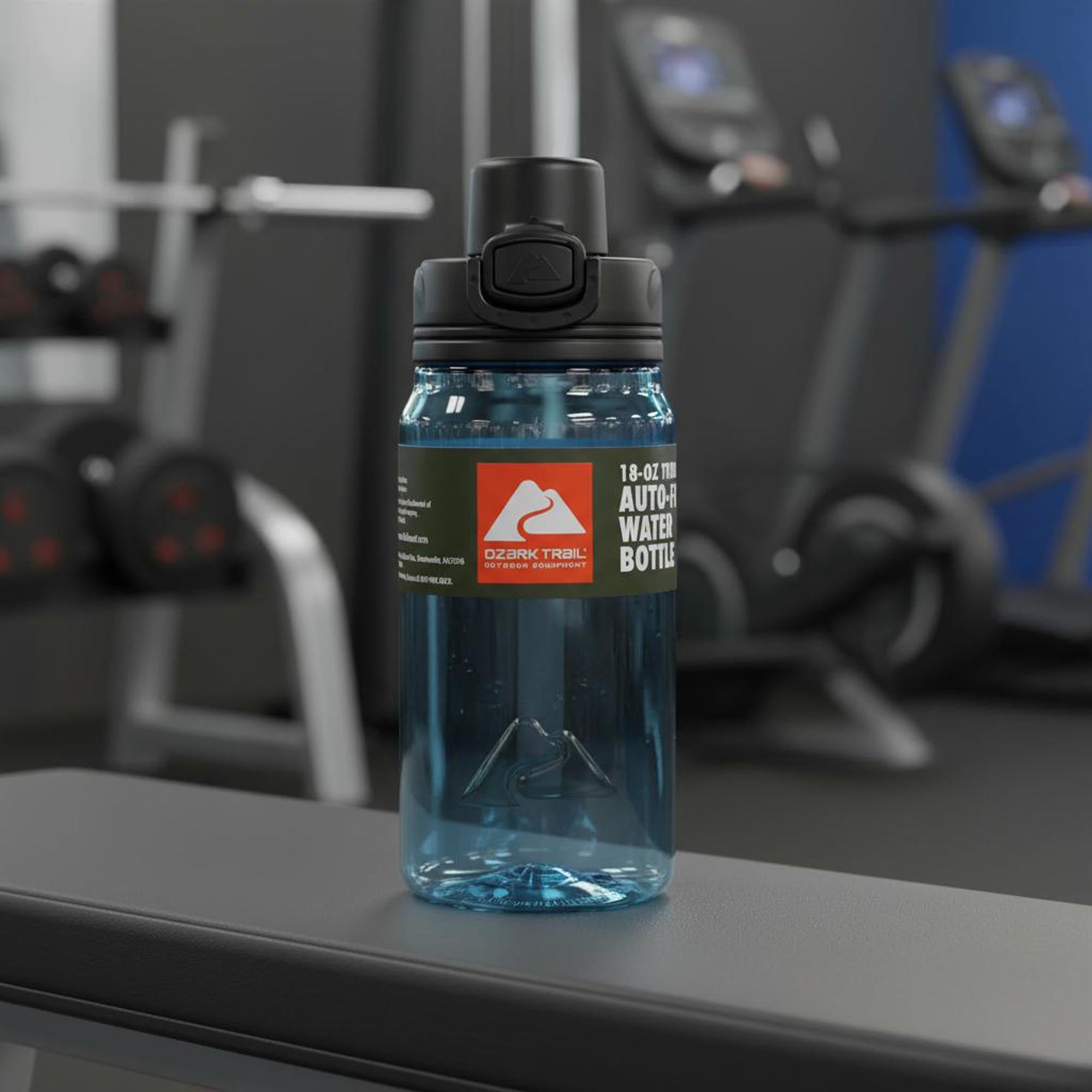 Ozark Trail 18 oz Tritan Plastic Flip-Top Lid Water Bottle - Blue