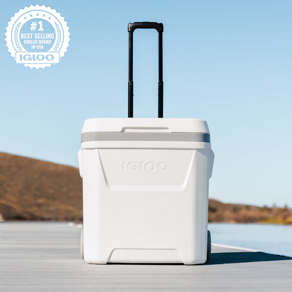Igloo 60 QT Marine Ice Chest Cooler with Wheels - White