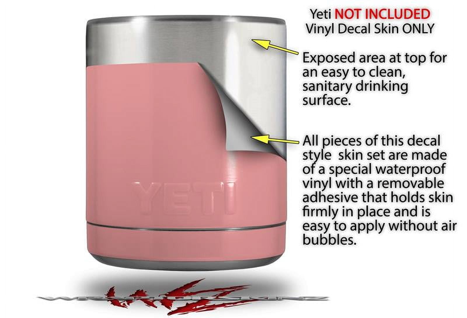 Skin Decal Wrap for Yeti Rambler Lowball - Solids Collection Pink by WraptorSkinz