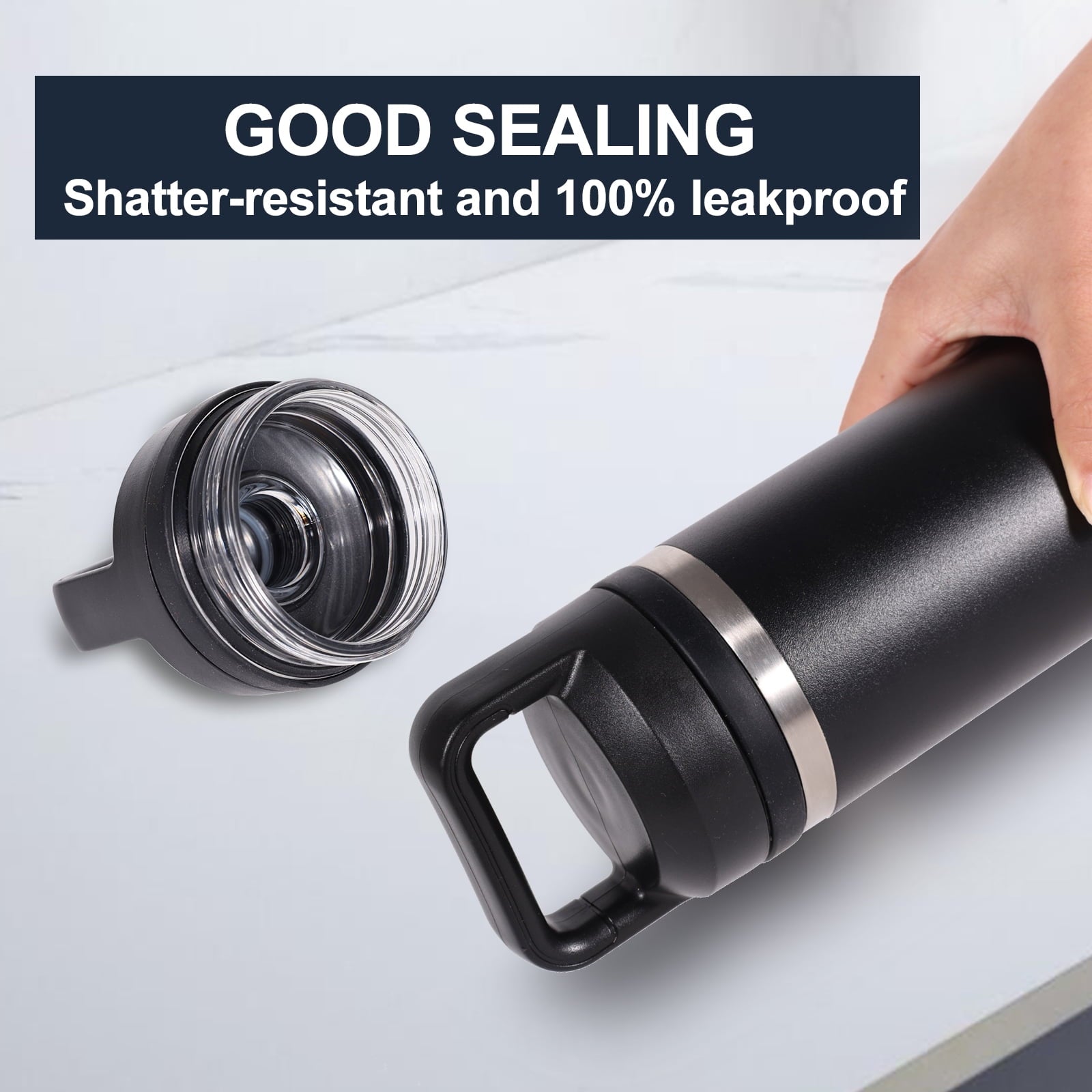 Screw Top Lid Replacement for YETI Rambler Bottle 18/26/36/46/64oz，Compatible with YETI Chug Cap Replacement Lids，Leak-Proof - Durable & Dishwasher-Safe，1 Pack (1)