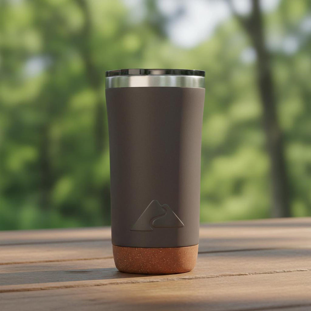 Ozark Trail 18 oz Stainless Steel Insulated Tumbler with Cork Bottom - Black - 3-Pack