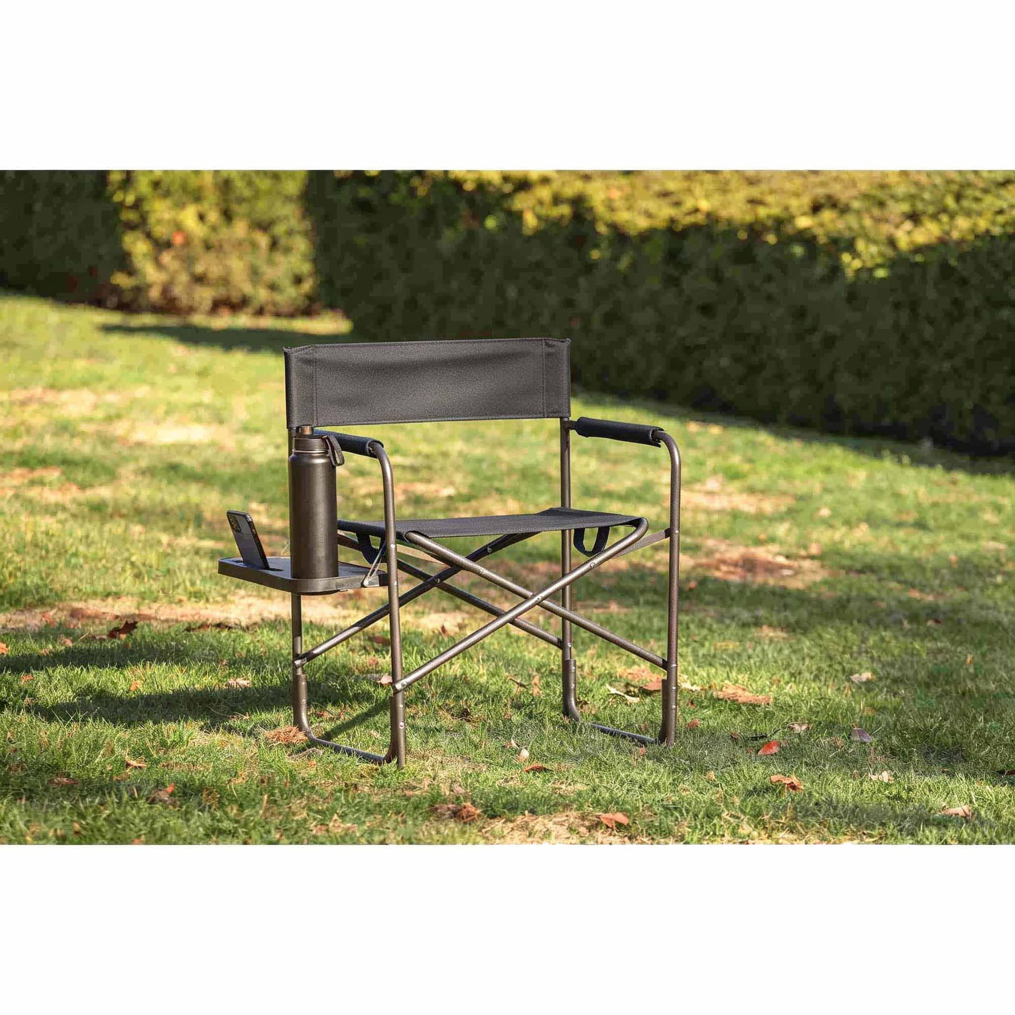 Ozark Trail Director Chair with Side Table - Black
