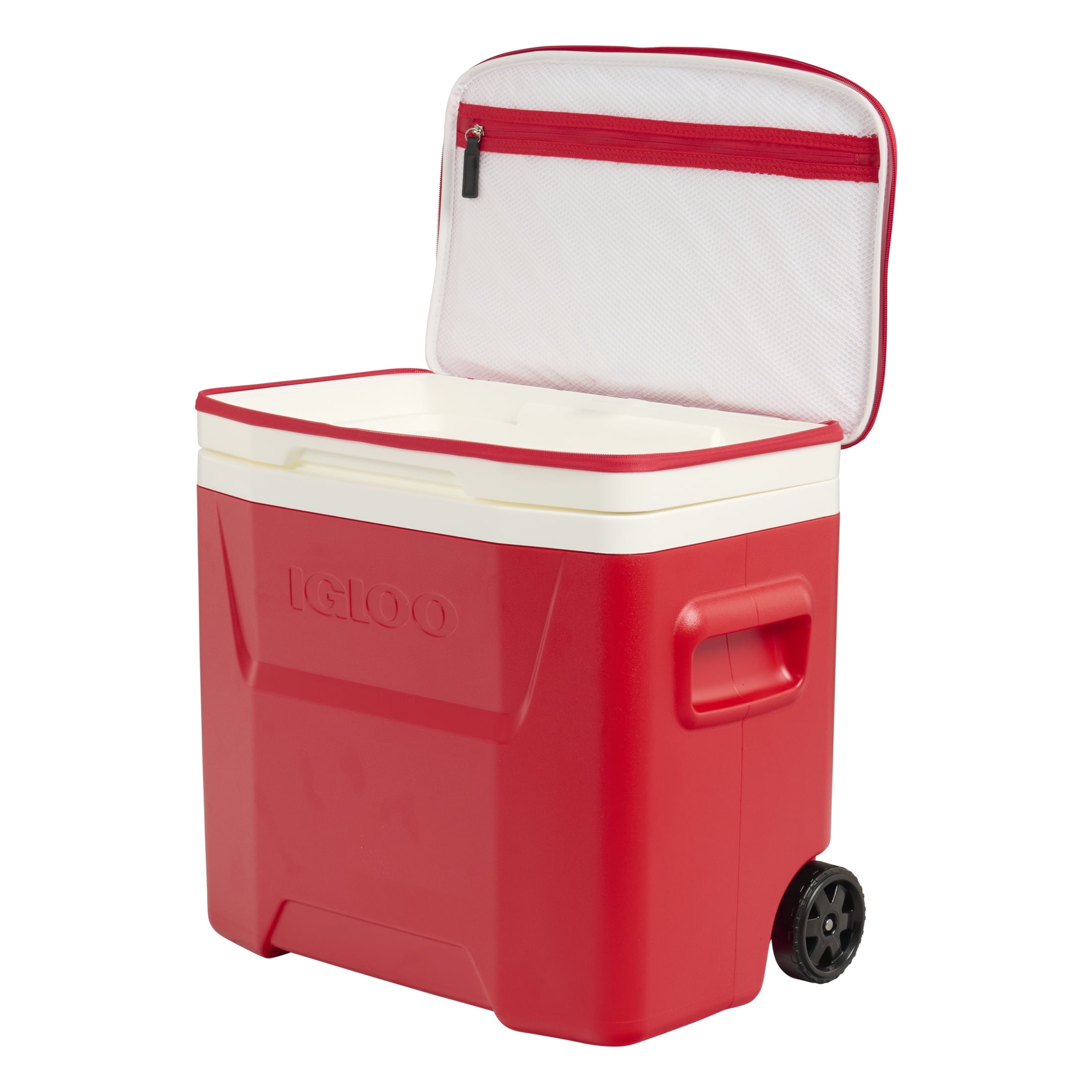 The University of Ohio State Buckeyes 28 QT Laguna Soft Top Wheeled Cooler by Igloo - Red
