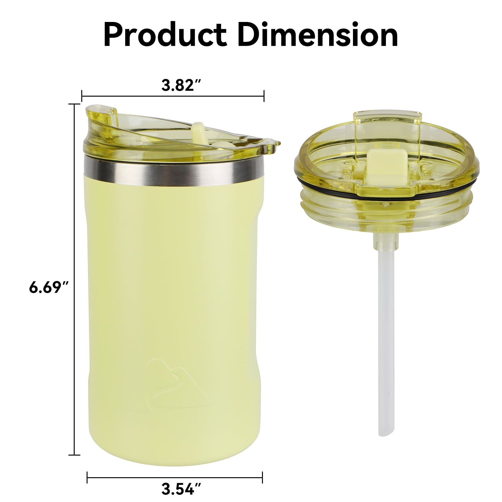 Ozark Trail 16oz Ceramic Lined Stainless Steel Can Tumbler with 2-in-1 Lid - Yellow