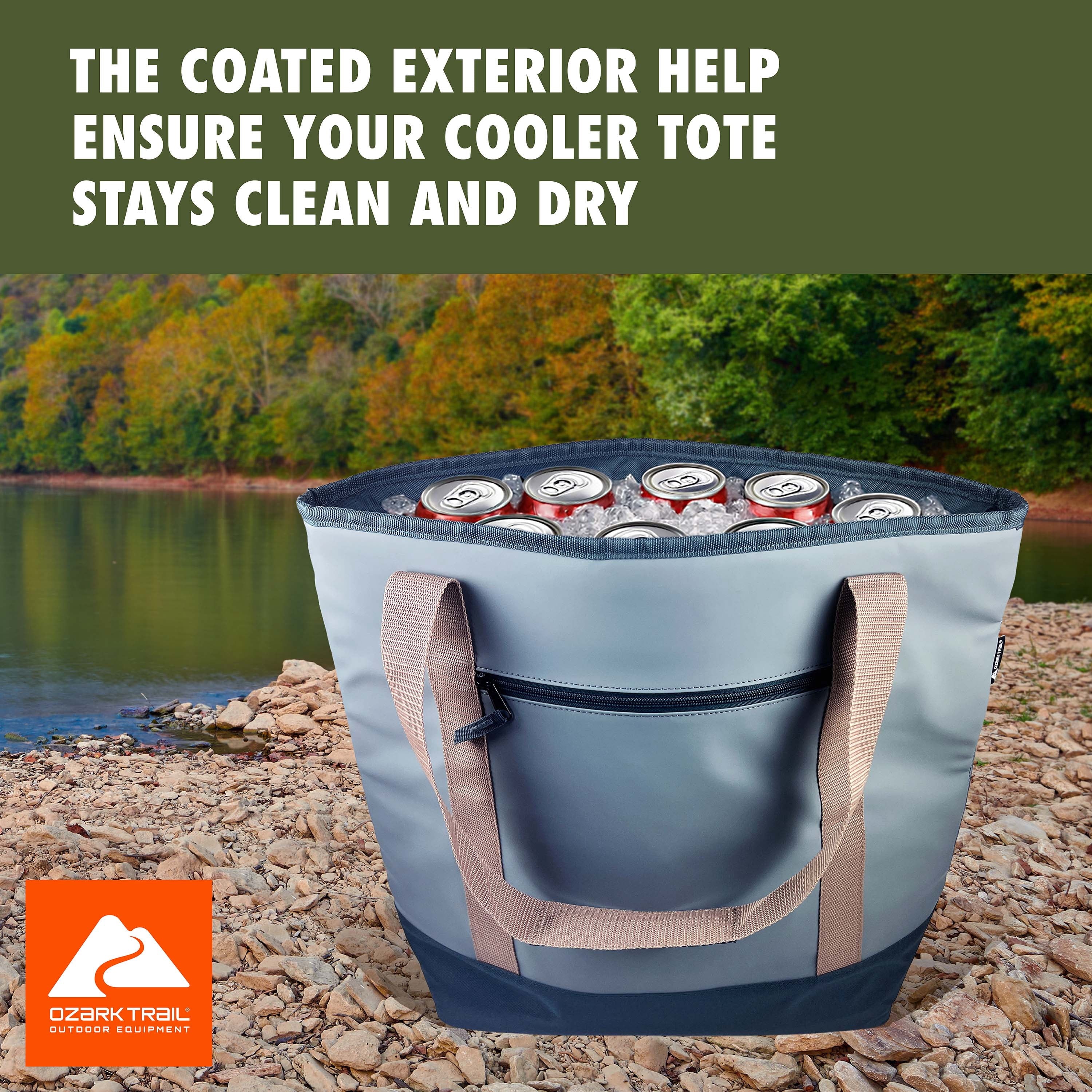 Ozark Trail 17.44 qt 50-Can Soft-Sided Cooler Tote - Gray