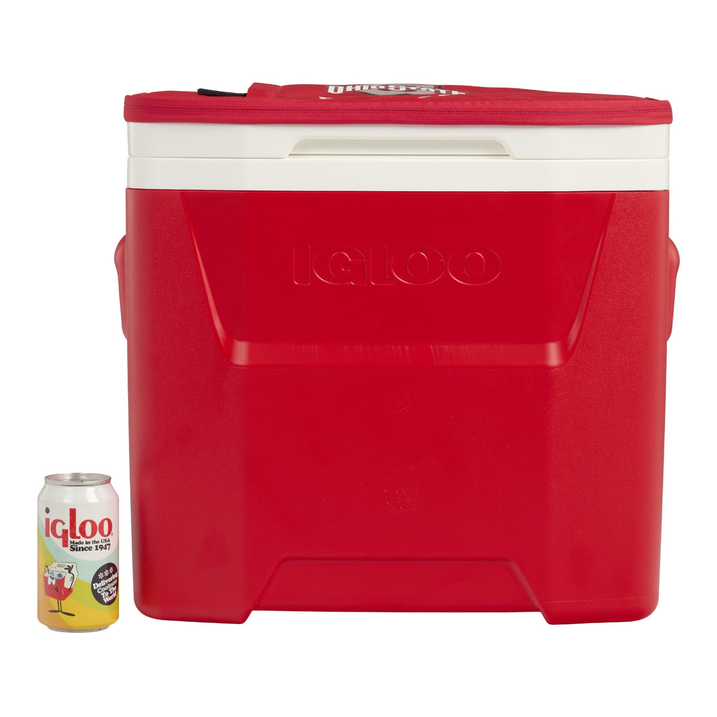 The University of Ohio State Buckeyes 28 QT Laguna Soft Top Wheeled Cooler by Igloo - Red