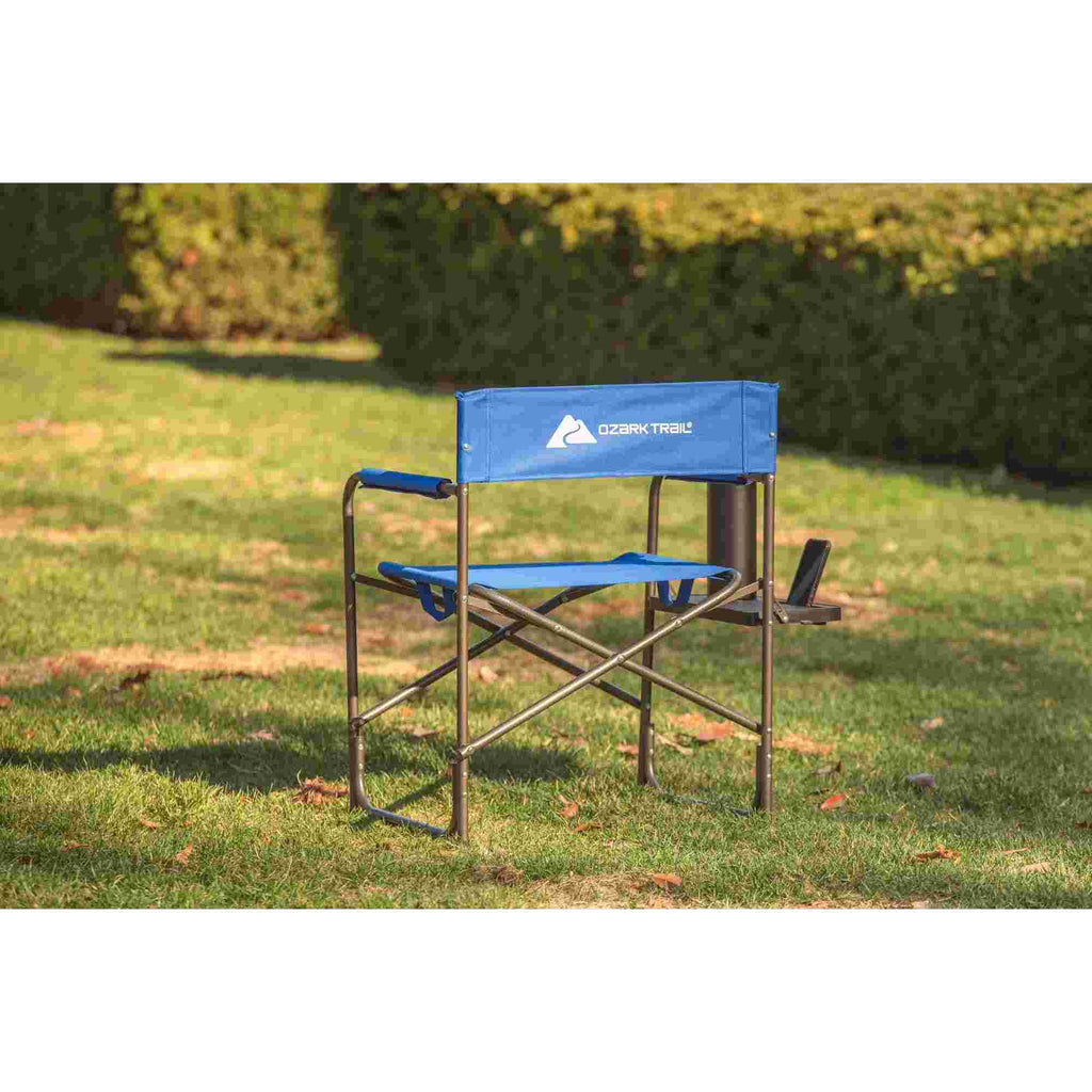 Ozark Trail Director Chair with Side Table - Blue