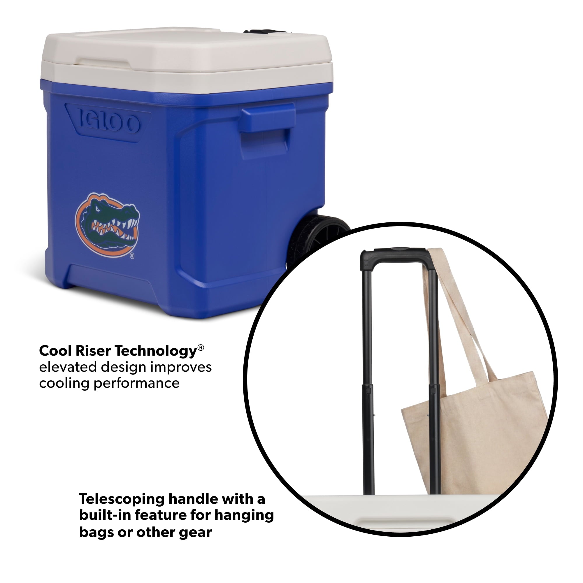 Igloo 60 QT Profile II NCAA Rolling Cooler - Florida Gators, Blue