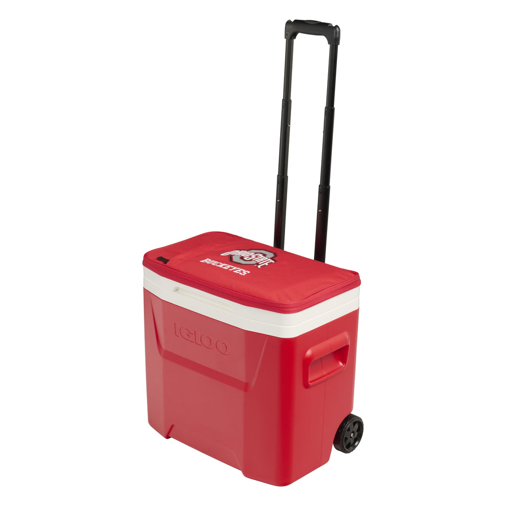 The University of Ohio State Buckeyes 28 QT Laguna Soft Top Wheeled Cooler by Igloo - Red