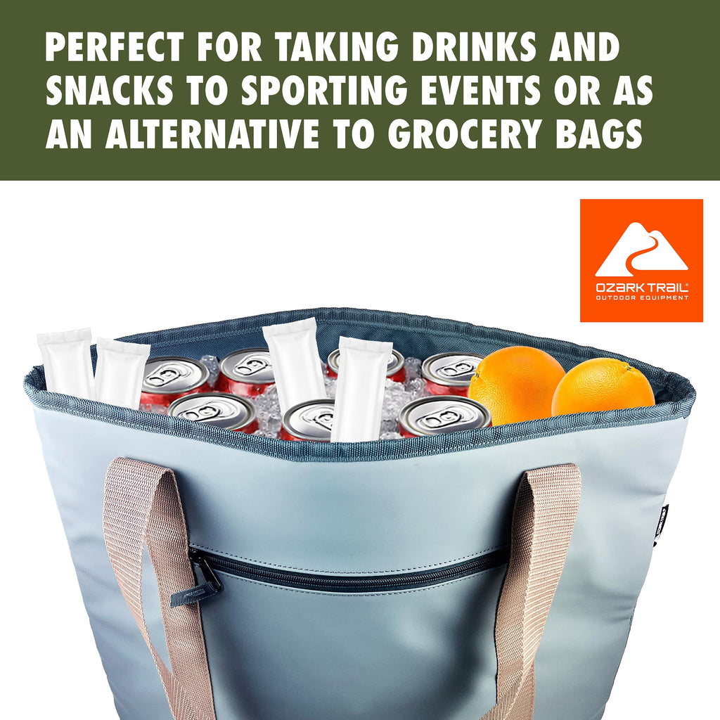 Ozark Trail 17.44 qt 50-Can Soft-Sided Cooler Tote - Gray