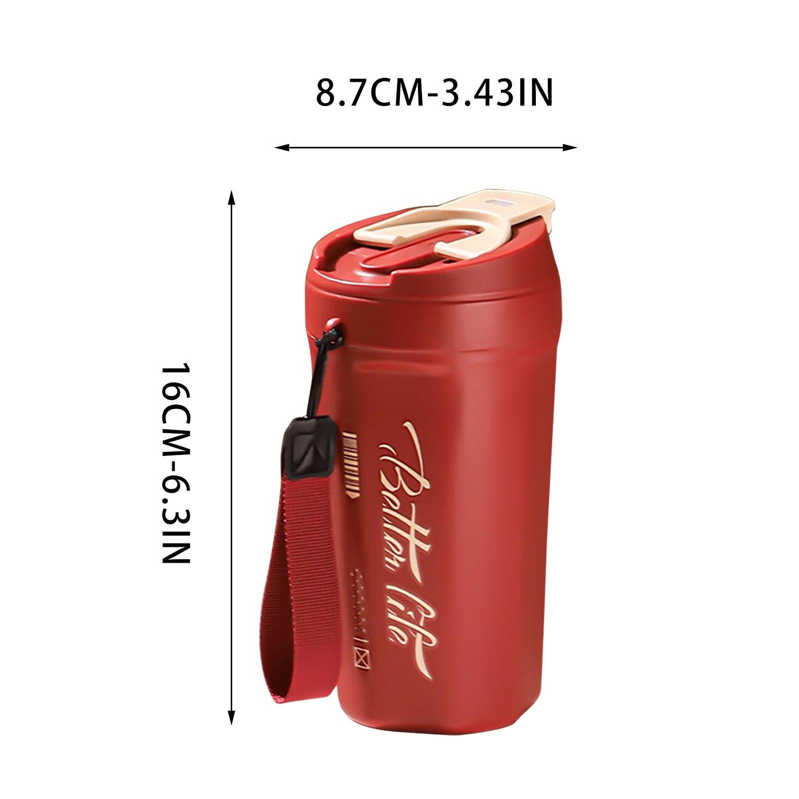 Fzsteel Premium Double Wall Insulated Stainless Steel Travel Mug - 17.6oz Leak-Proof Portable Coffee Tumbler with Handle for Car, Office, and Outdoor Use