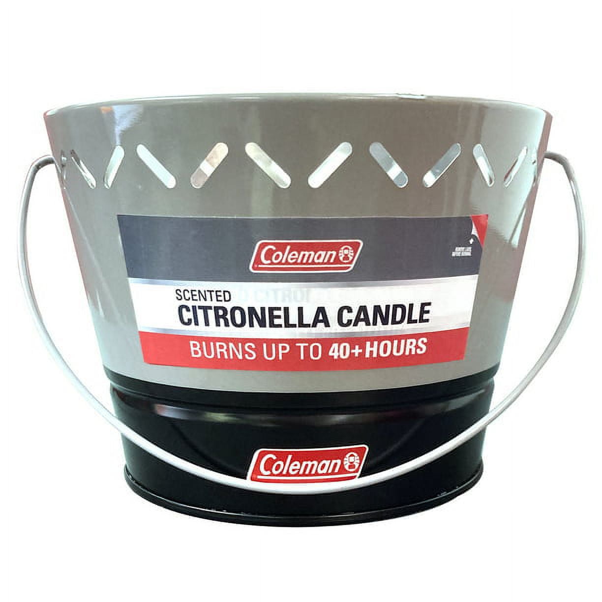 Coleman Brand Triple Wick Citronella Candle 20oz 2-Tone Bucket - Gray/Black