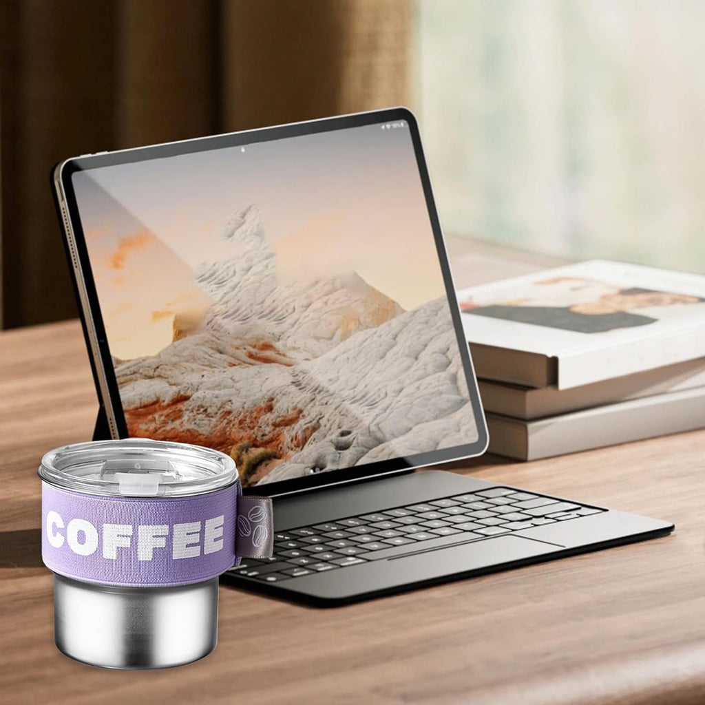 Insulated Coffee Cup Portable Stainless Steel Travel Mug with Lid Leak Proof Design Ideal for Home and Car Use 400ML Capacity