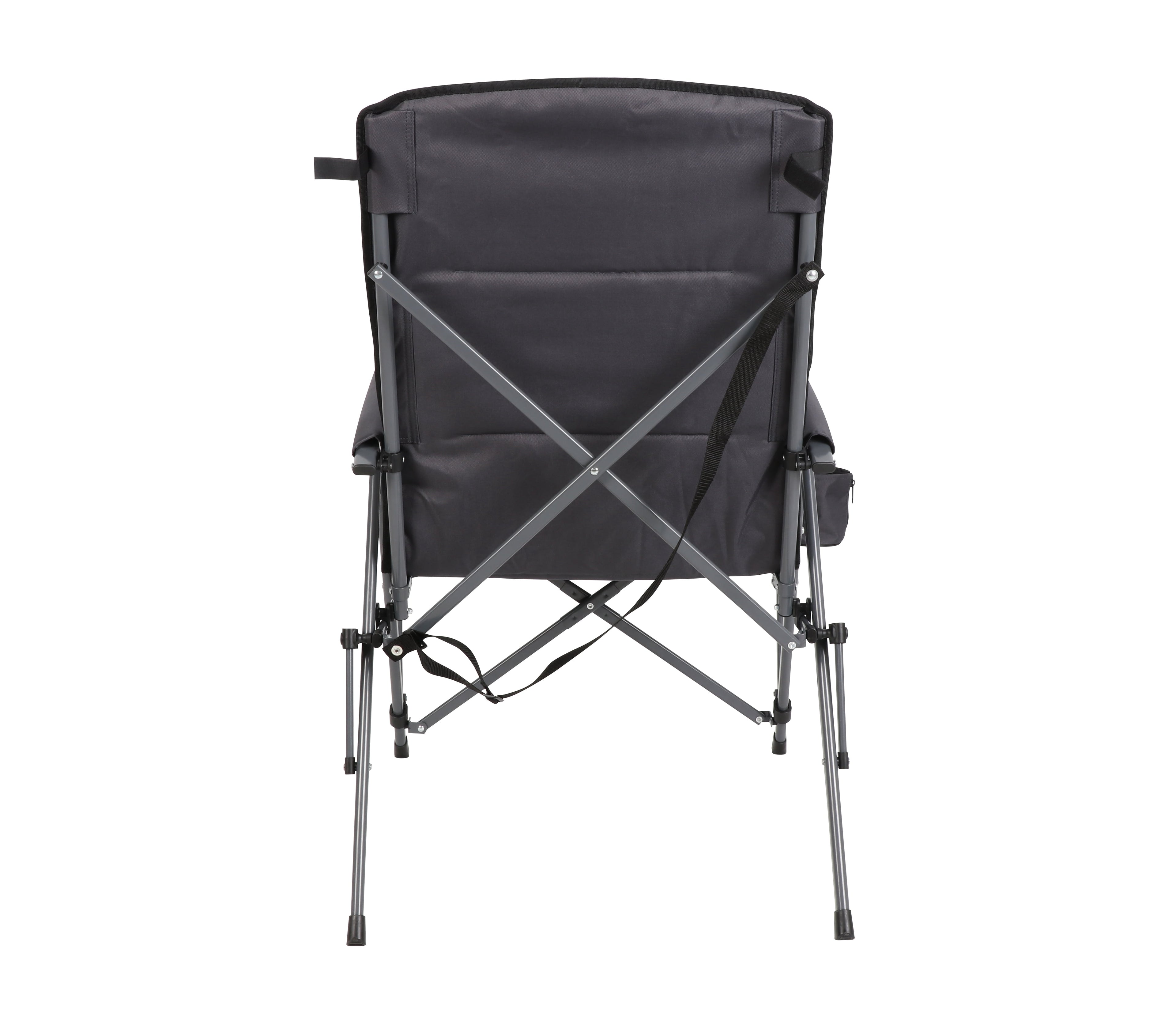 Ozark Trail High Back Hard Arm Outdoor Adult Camp Chair with Cup Holder - Polyester, Green
