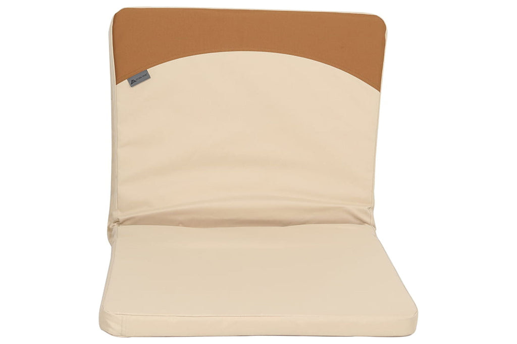 Ozark Trail Padded Foldable Camping Glamping Chair with Side Storage - Brown and Beige, Adult
