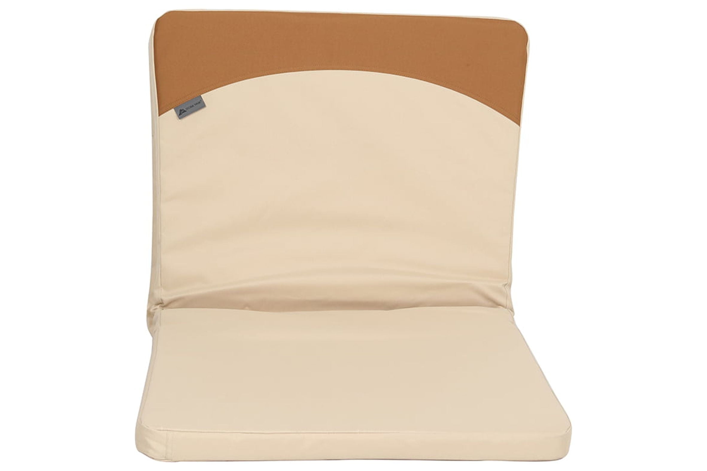 Ozark Trail Padded Foldable Camping Glamping Chair with Side Storage - Brown and Beige, Adult