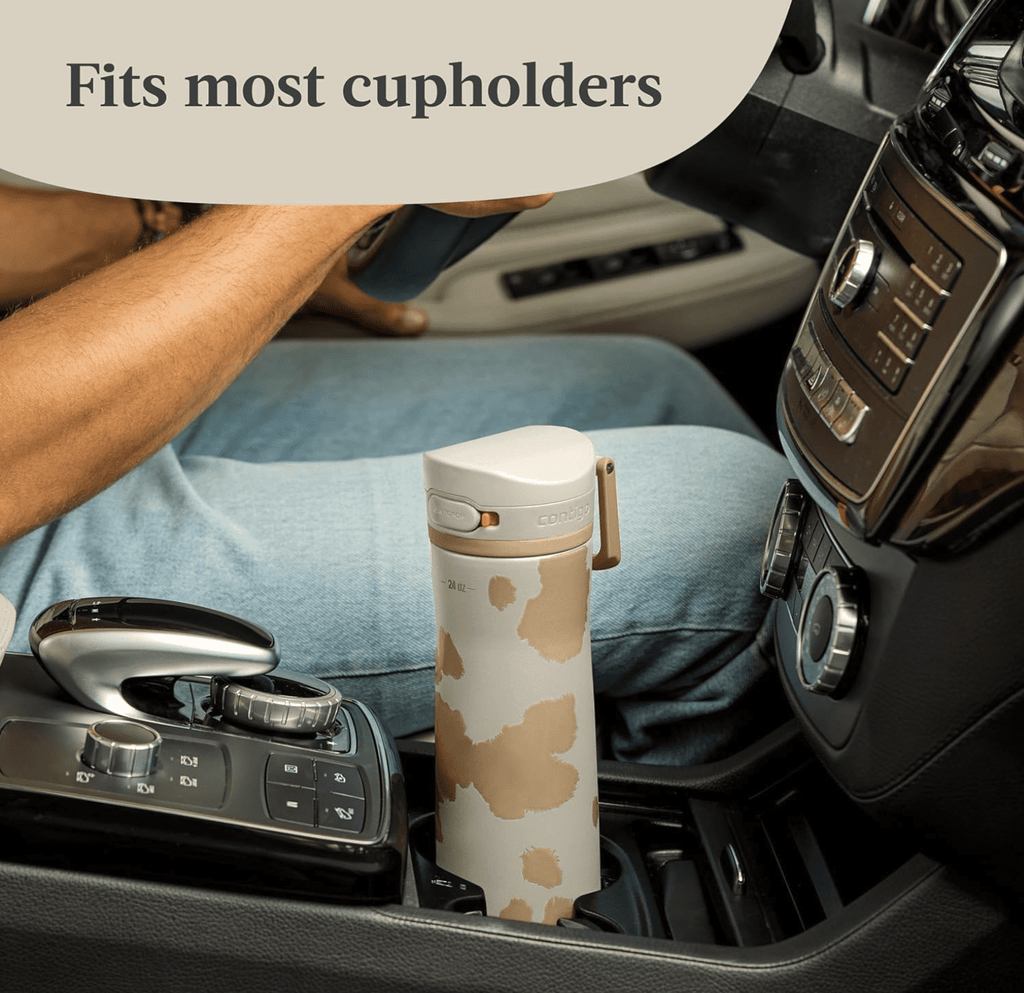 Contigo x Ally Love Jackson Chill 2.0 Stainless Steel Water Bottle - AutoPop Lid, 24 oz, Oatmilk
