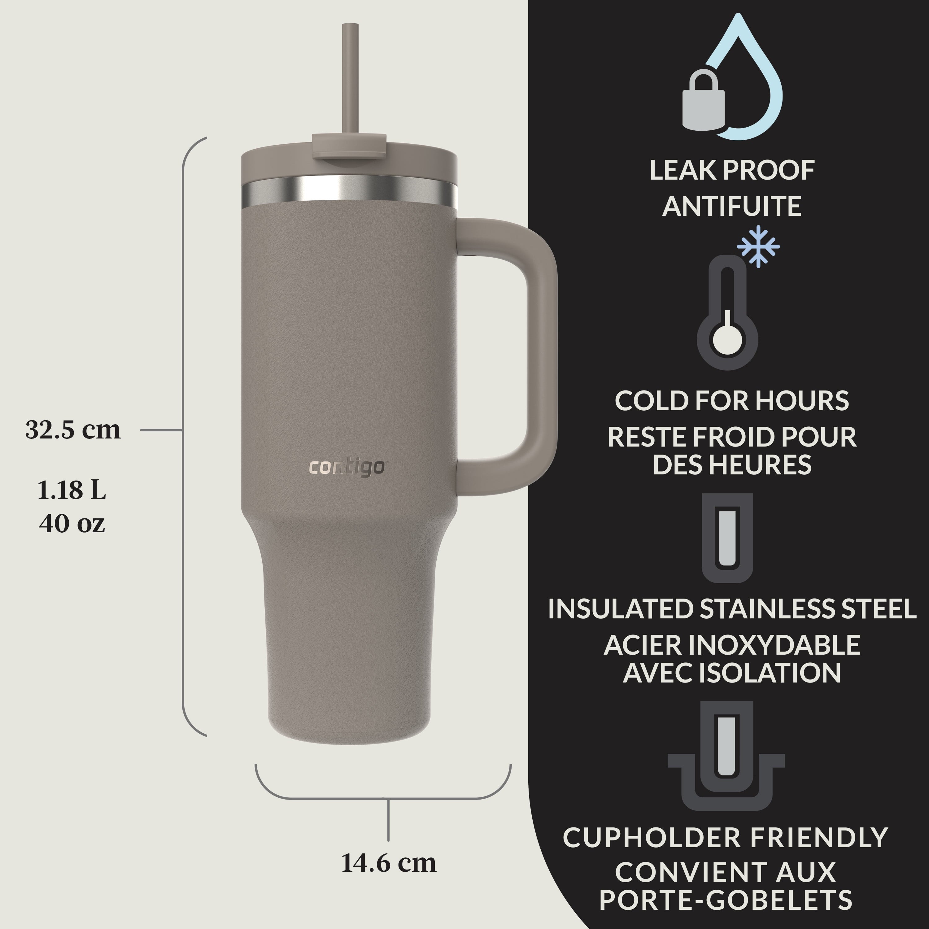 Contigo Streeterville Tumbler 40oz Inky Cap