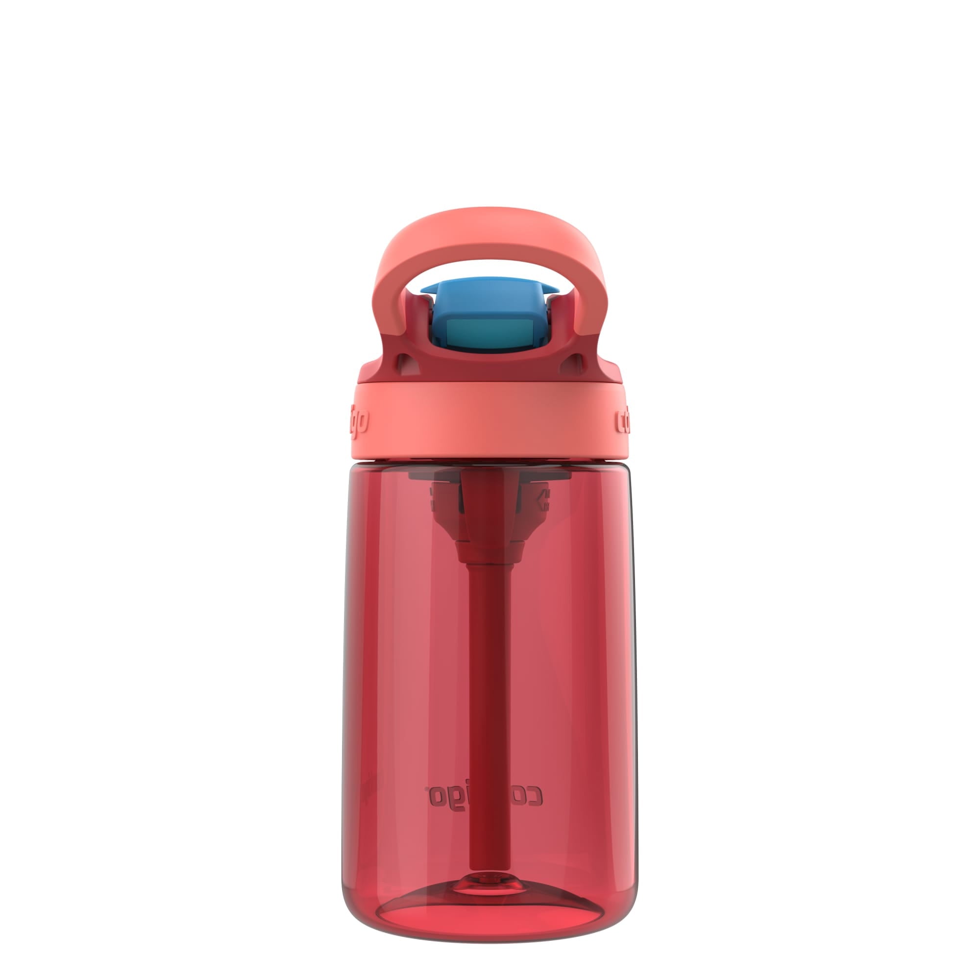 Contigo Kids Water Bottle with Redesigned AUTOSPOUT Straw - 14 oz., Goji Berry Coral - 4-Pack