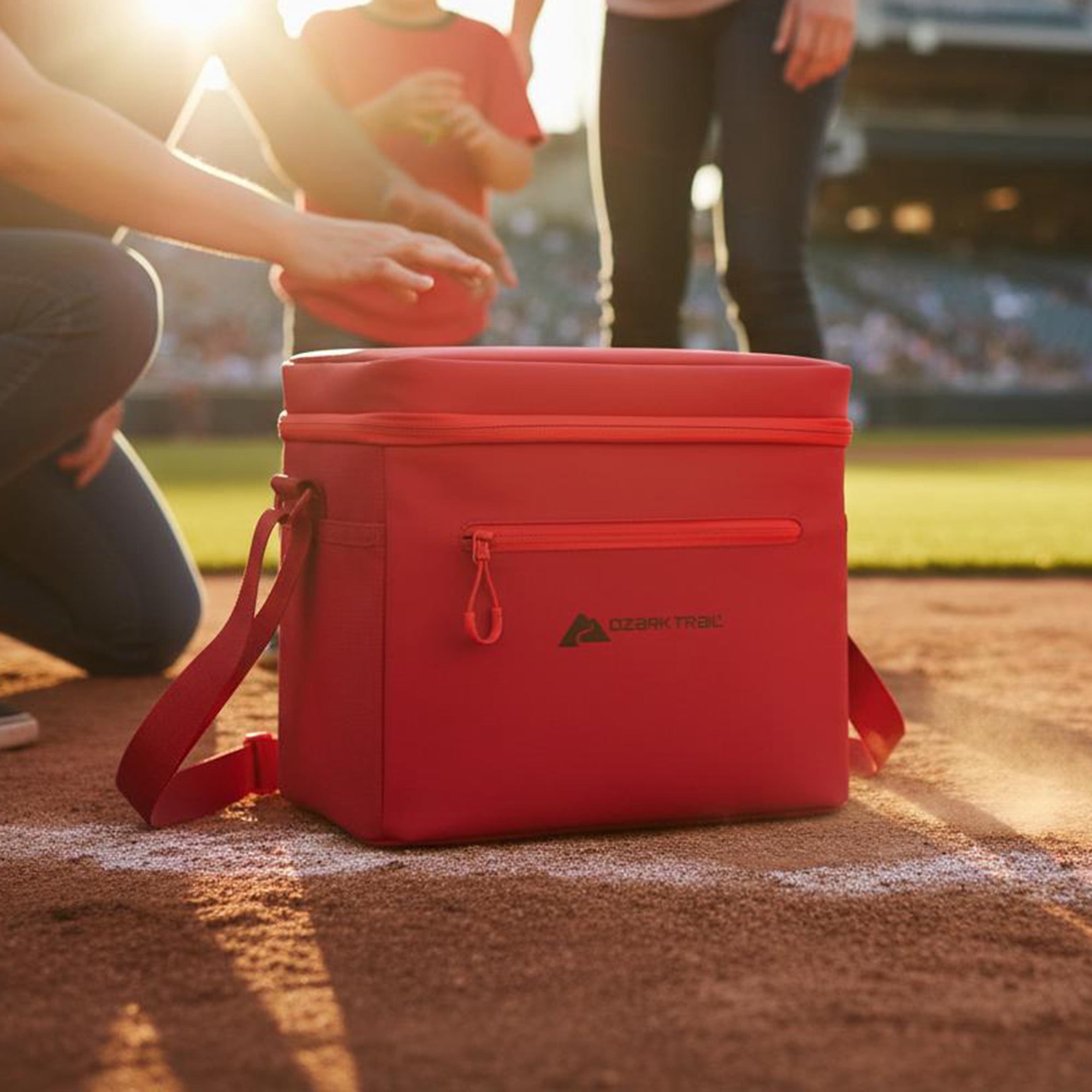 Ozark Trail 12-Can Soft-Sided Cooler with Removable Hard Liner - Red