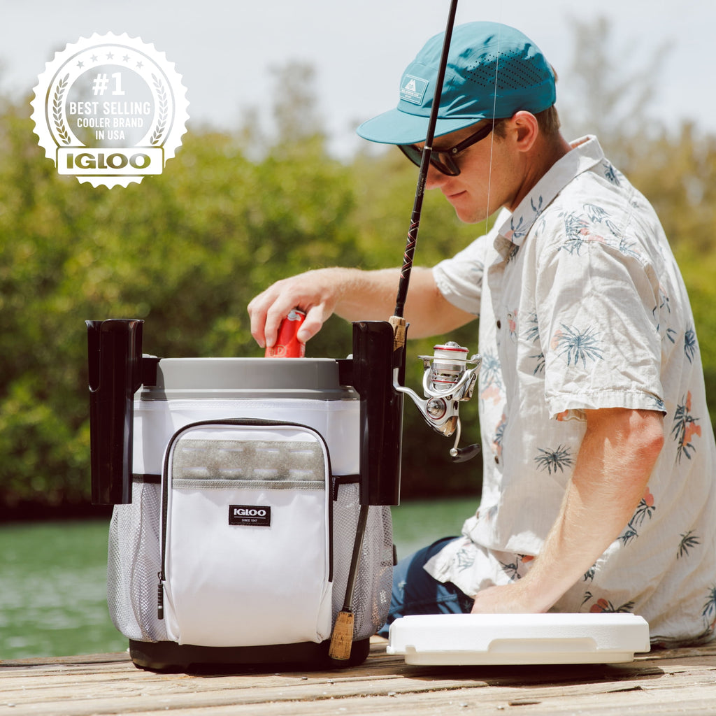 Igloo 20 QT Marine Cooler Bucket and Seat - White