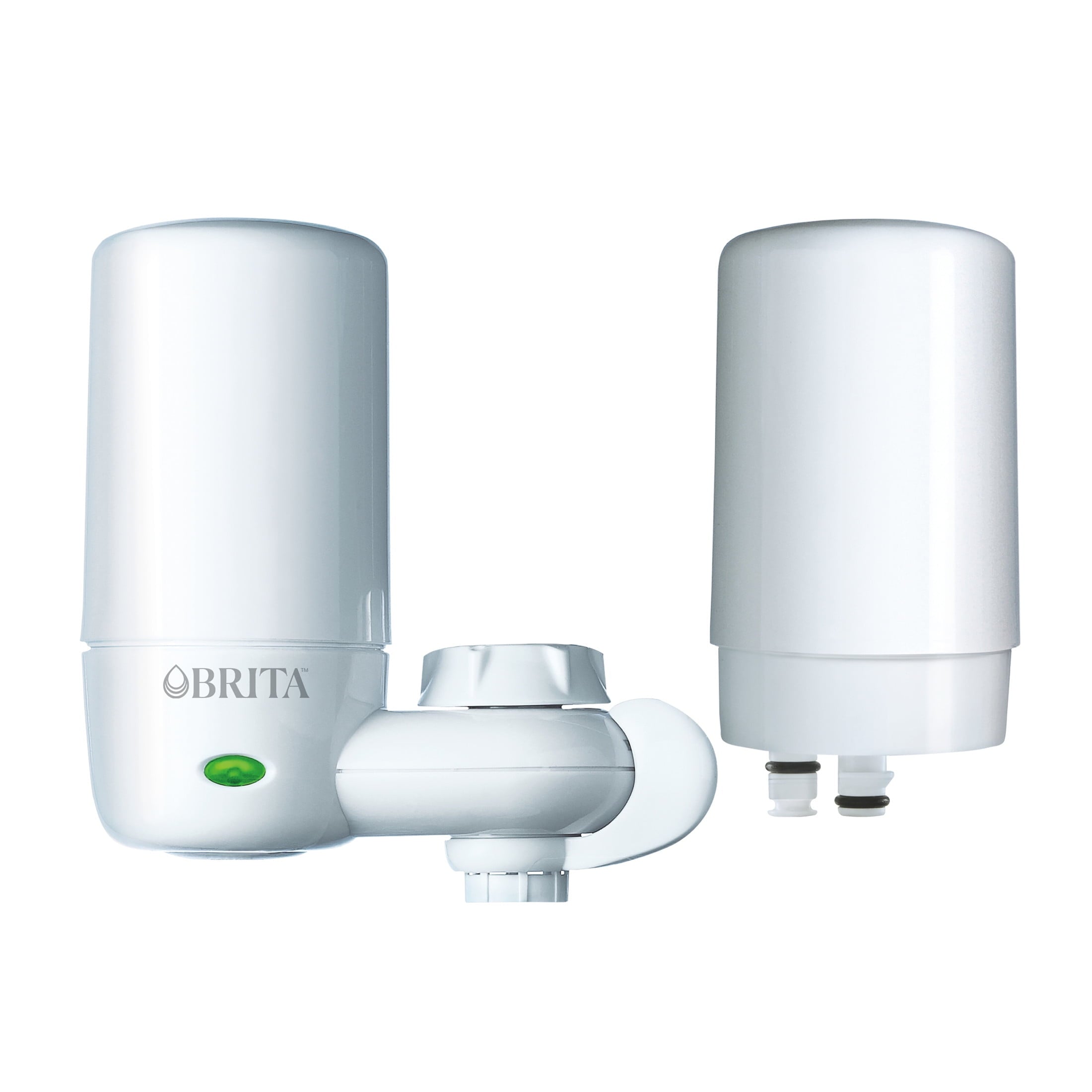 Brita Elite Advanced White - Faucet Water Filter System, 2 Replacement Filters, Reduces Lead