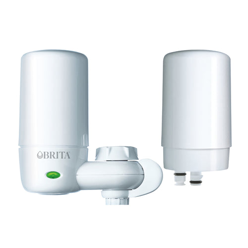 Brita Elite Advanced White - Faucet Water Filter System, 2 Replacement Filters, Reduces Lead