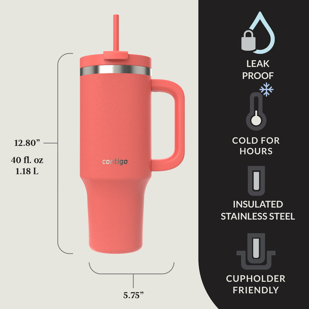 Contigo Streeterville Tumbler 40oz Coral