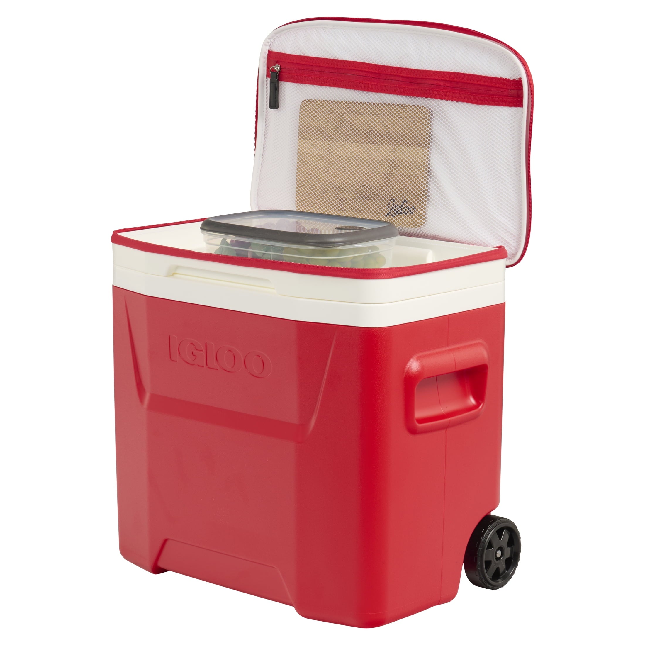 The University of Ohio State Buckeyes 28 QT Laguna Soft Top Wheeled Cooler by Igloo - Red