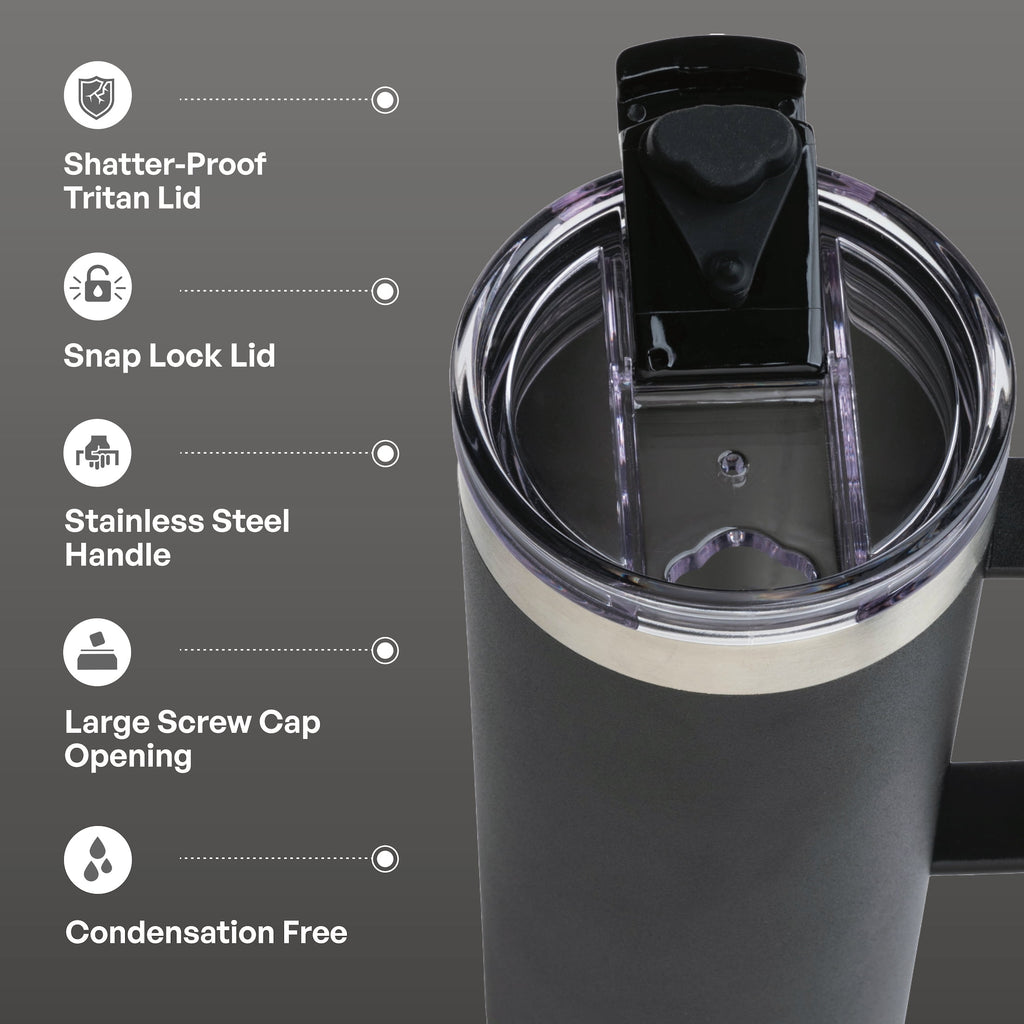 TAL 20 oz Insulated Travel Coffee Mug Black